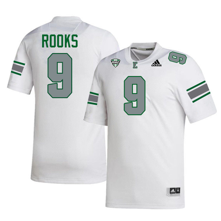 #9 Porter Rooks Eastern Michigan Jersey,Eastern Michigan University Eagles Football Jersey-White
